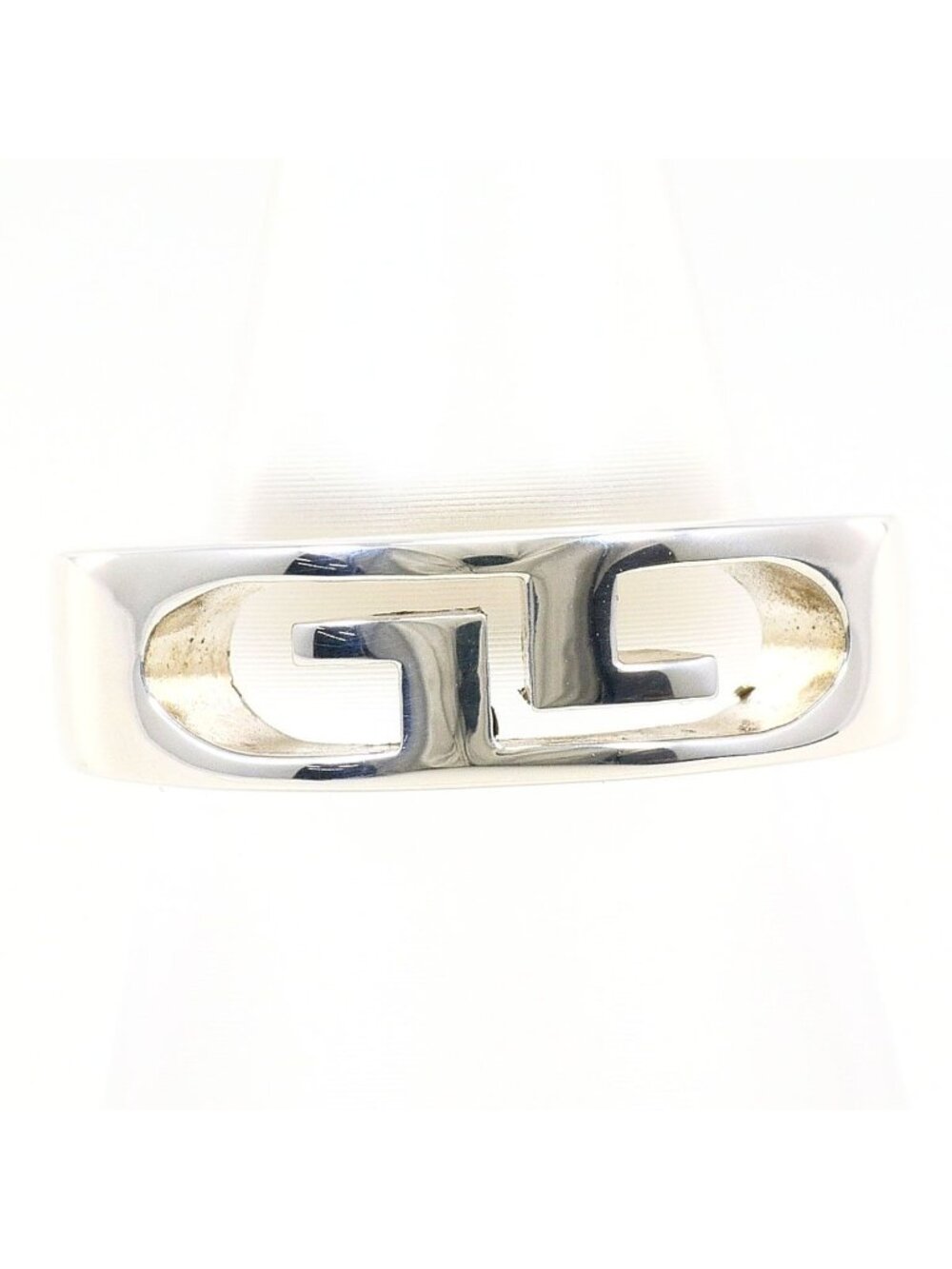 Gucci Double Logo 925 Sterling Silver Ring